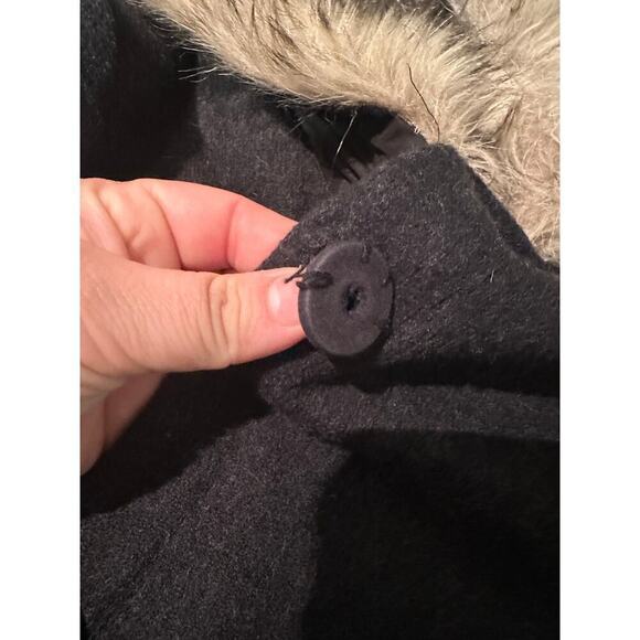 Anthropologie Moth Anouk Sweater Coat Sz Small faux fur lined long coat - Picture 7 of 8